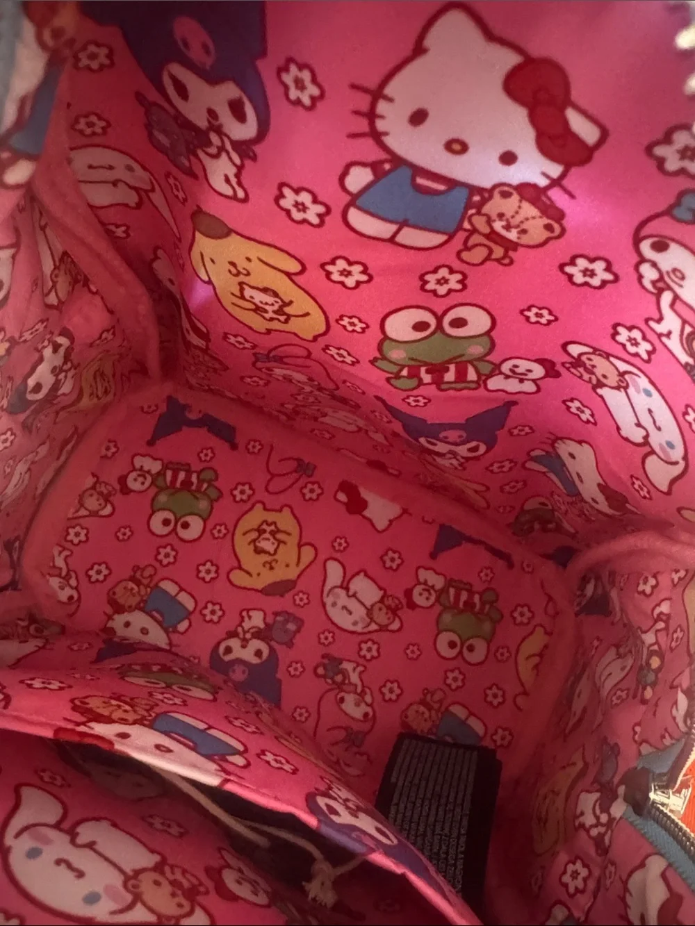 Sanrio Hello Kitty & Teddy Blue, White & Coral Backpack
